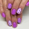 Nail Art 24 Pieces Small Fresh Collection Color Flower Plaid Corrugated Short Wearing Nail Piece