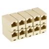10Pcs Networking Ethernet Double Straight Head LAN Cable Joiner Coupler RJ45 Cat5/6 Extender Plug Networking Cable Connector