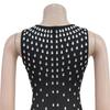 C7117 Fashion Women's Sleeveless U-neck Bodycon Dress with Hot Drilling, European and American Style.
