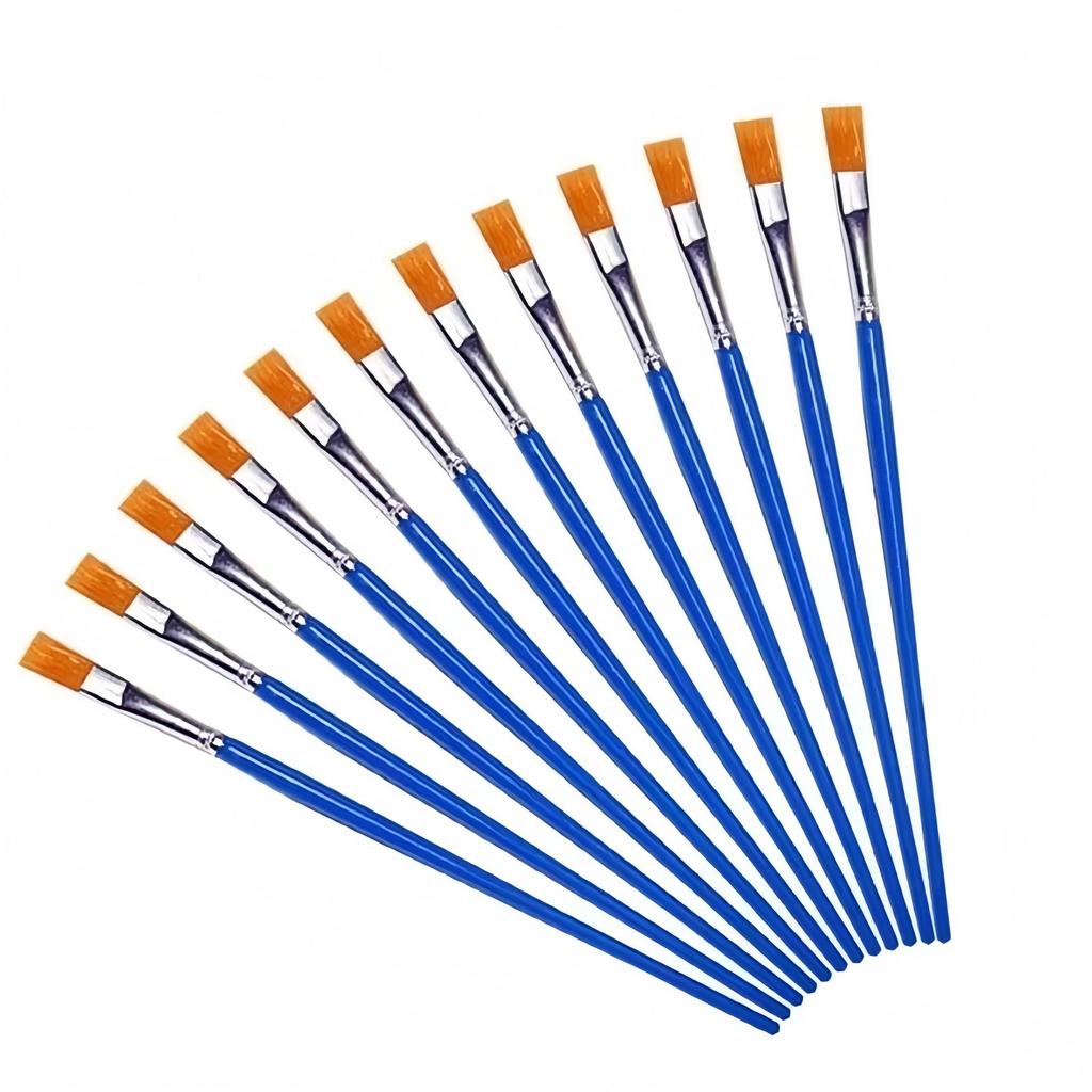 Children's Nylon Hair Gouache & Acrylic Paint Brushes – Set for Oil Painting, Graffiti, and Outlining.