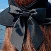 Women Sun Visor Hat with Bow Decor Wide Brim Empty Top Design Adjustable Floppy Hat Outdoor UV Protection Foldable Hat