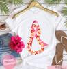 Breast Cancer Awareness Tee, Floral Ribbon T-Shirt, Supportive Unisex Shirt, Gift for Her, Cancer Awareness Month, Inspirational Apparel