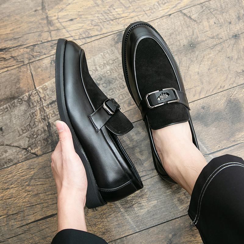Fashion Stylish Men's Casual Shoes New Handmade Male Flats All-match Male Comfortable Club Shoe Leather Non-Slip Male Business Shoes