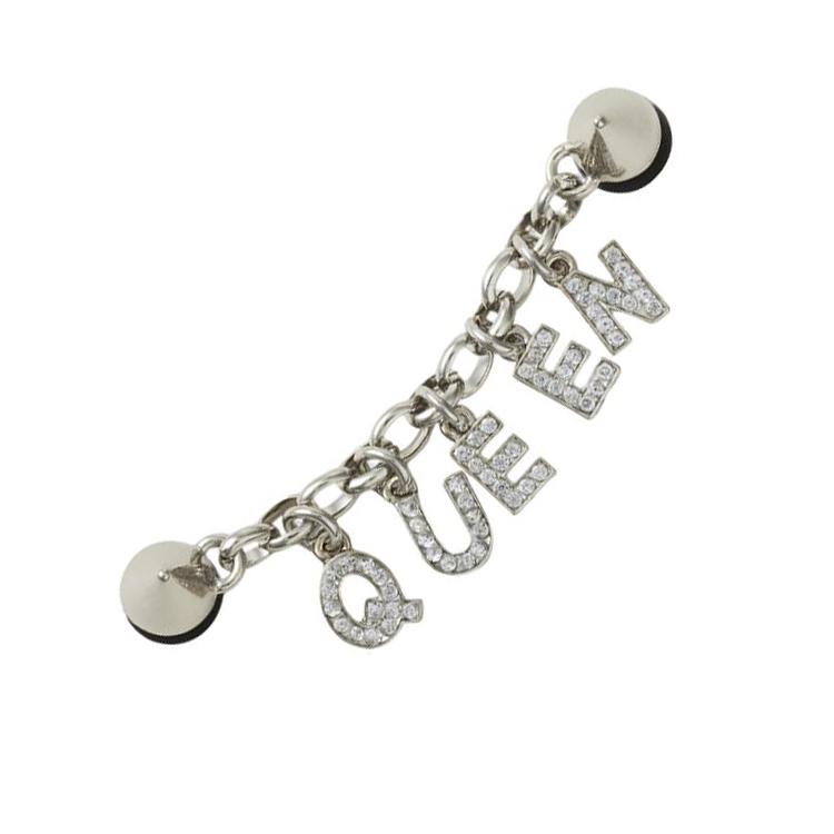 Crocs Monogram Charm - Shoe Accessories Women's Silver