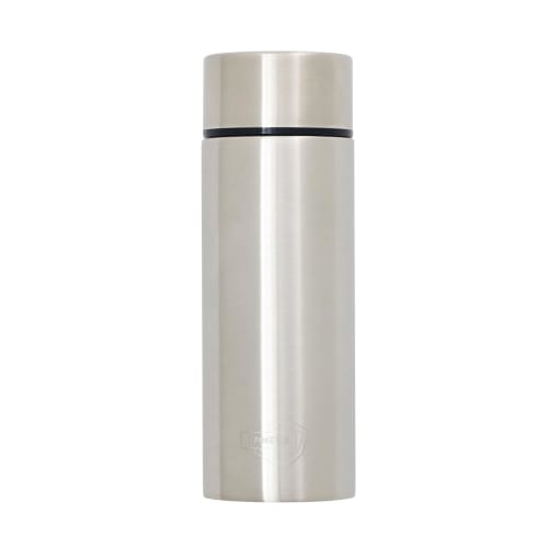 Design Works Ancient Poketle Slim Water Bottle, 120mL, Stainless Steel, Silver, Small