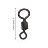 50 PCS High Tensile Strength Fishing Barrel Swivels Copper Mini Fishing Rolling Swivels 17mm Black Carp Fishing Swivels Streams