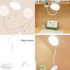 Moderne einfache Studentenwohnheim LED wiederaufladbare Klemm-Schreibtischlampe Weiß Touch-Schalter Augenschutzlampe