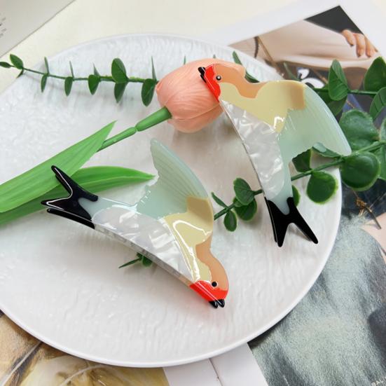 Women Hair Claw Pigeon Wing Design Back Head Hair Clip Lightweight Comfortable Anti-slip Teeth Hair Styling Clip