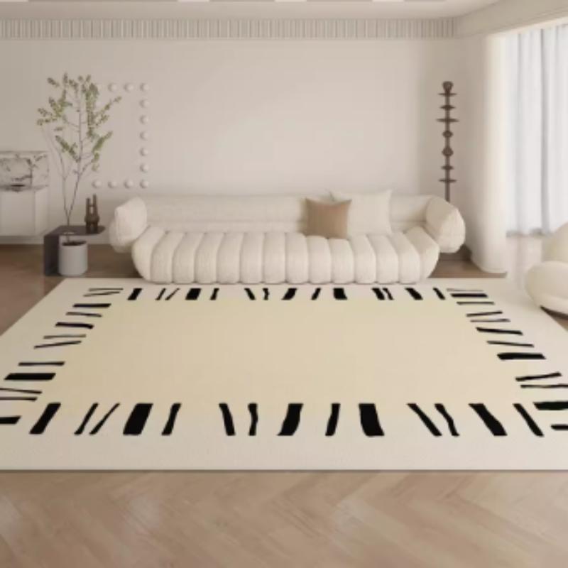 Blanket Modern Simple Japanese Cream Wind Carpet Living Room Dirt Resistant, Non-slip and Care Free Crystal Velvet