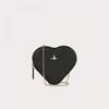 Vivienne Westwood Saffiano New Heart Crossbody Bag Black