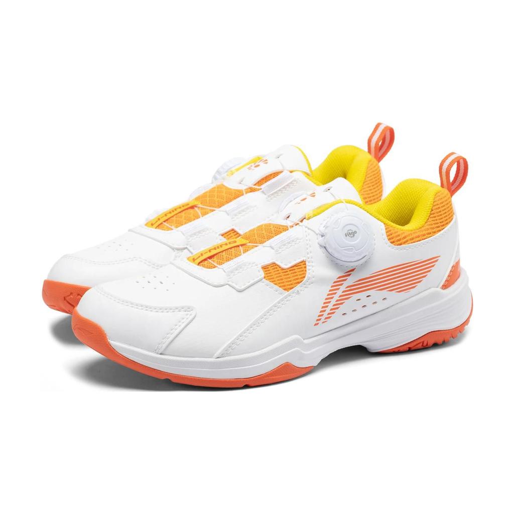 Li Ning All-Around King KD Sports Comfortable Non-Slip Wear-Resistant Training Shoes Kids Training Shoes White Orange AYTT040-2
