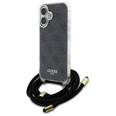 Guess Guhcp16Shc4Sek Iphone 16 6.1      Czarny/Black Hardcase Crossbody Cord 4G Print