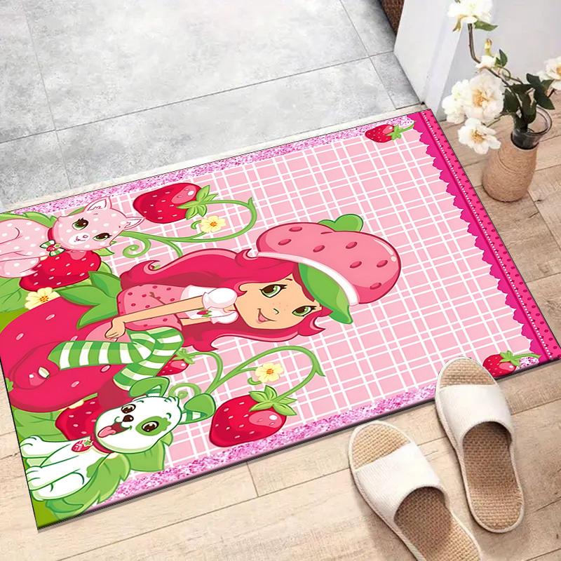 1pc Princess Strawberry (13) Design Printed Area Rug Carpet for Bedroom Living Room Home Decor Rugs Mat Non Slip Mat Rug for Bedside