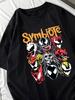 Black Oversized T-Shirt with Venom Print