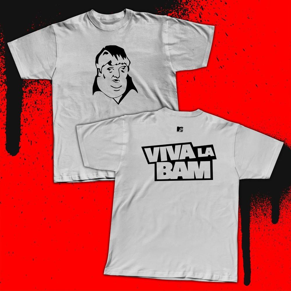 Графическая футболка MTV Viva La Bam, унисекс, с коротким рукавом (двусторонний) Унисекс Футболка S-5XL L