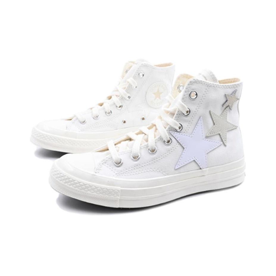 Converse Chuck 70 High Stars Unisex Sneakers Cream Vintage-White Natural-Ivory A11611C