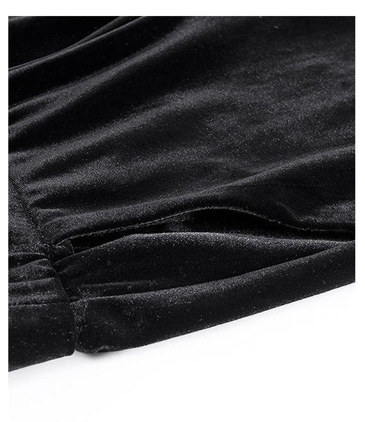 Pantaloni Larghi a Vita Alta Elasticizzata in Velluto Dorato da Donna - Taglie Forti Casual per Primavera/Autunno