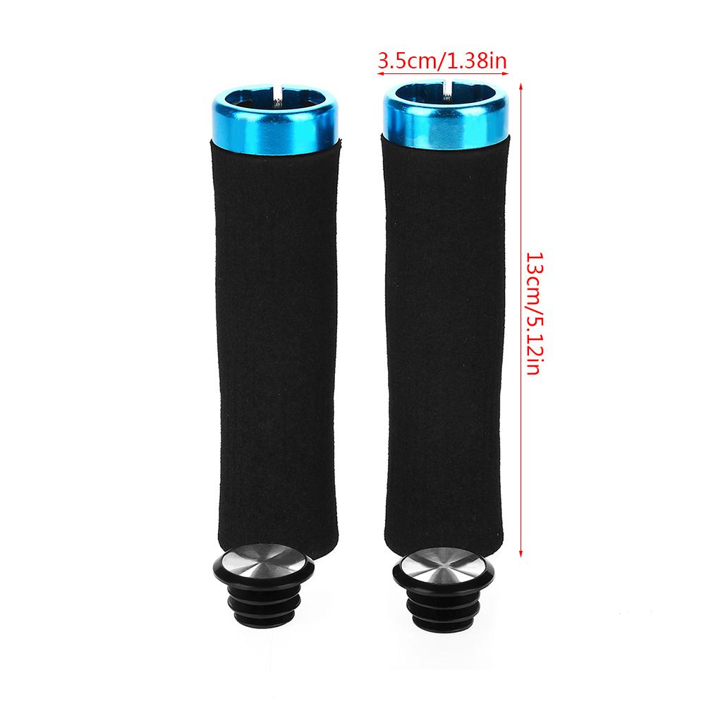 1 Pair Cycling Handle Bar End Bike   Lock on Handlebar Grips Accessory (Black)