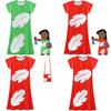 Vestito per Bambina Lilo e Stitch in Tessuto Poliestere con Stampa Astratta per Primavera Autunno Gioco