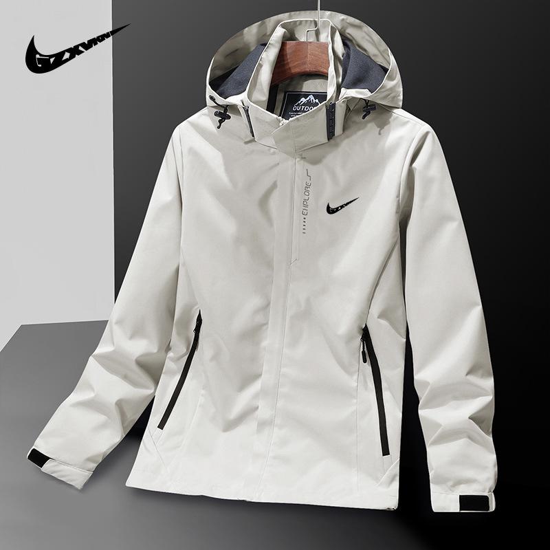 Men's Spring/Autumn Versatile Detachable Hooded Windbreaker Jacket