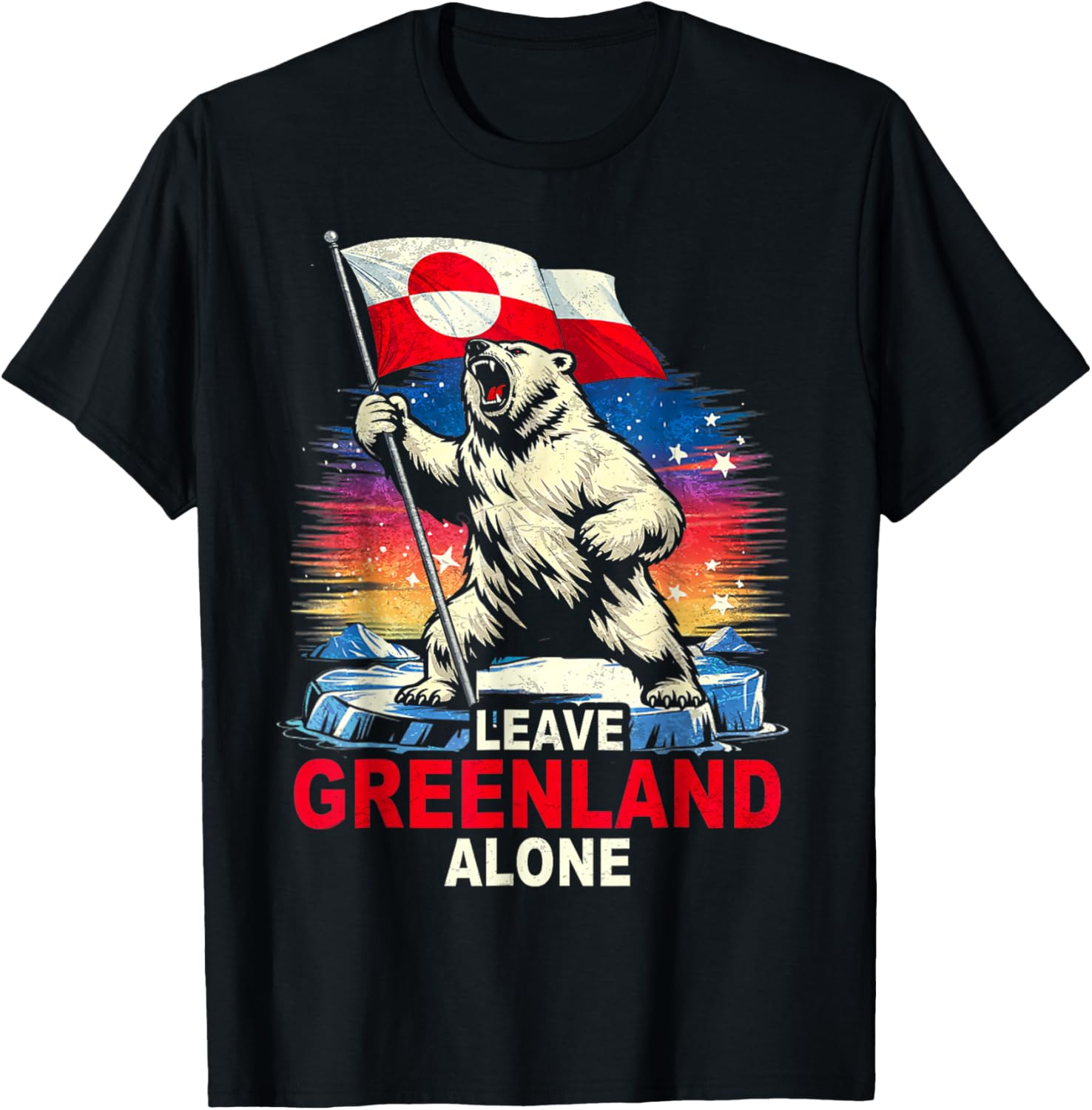 Leave Greenland Alone Bear Flag Greenlanders Supports T-Shirt S разноцветный