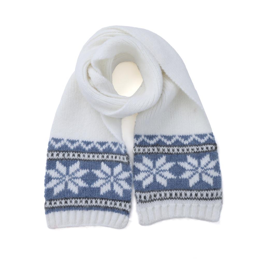 Cozy Retro Knitted Hat Soft Snow Flake Jacquard Pompoms Beanie Warm Winter Hat Scarf for Women