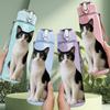 1PC Standing Black White Cat 750ml Color Plastic Sports Water Bottle Leakproof Flip Straw Lid Suitable for Sports Office Home Use