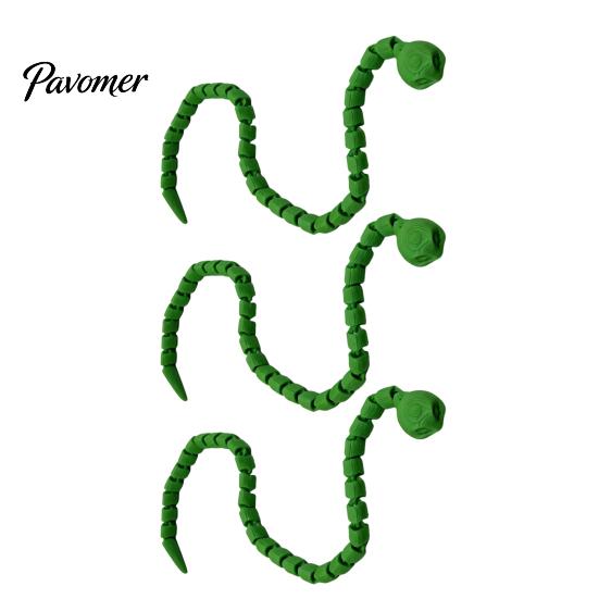 Articulated Snake Figurine 1/3/5Pcs 3D Printed Simulated Toy, Movable Joints Stress Relief Toy for Desktop Decor, Fidget