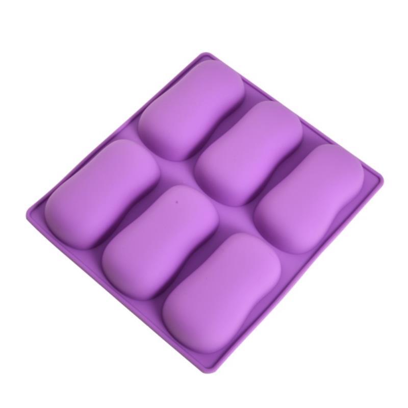 6 Hole Handmade Soap Making Mold Food Grade Silicone Resin Plaster Molds DIY Chocolate Baking Supplies Silicone Soap Form Gift