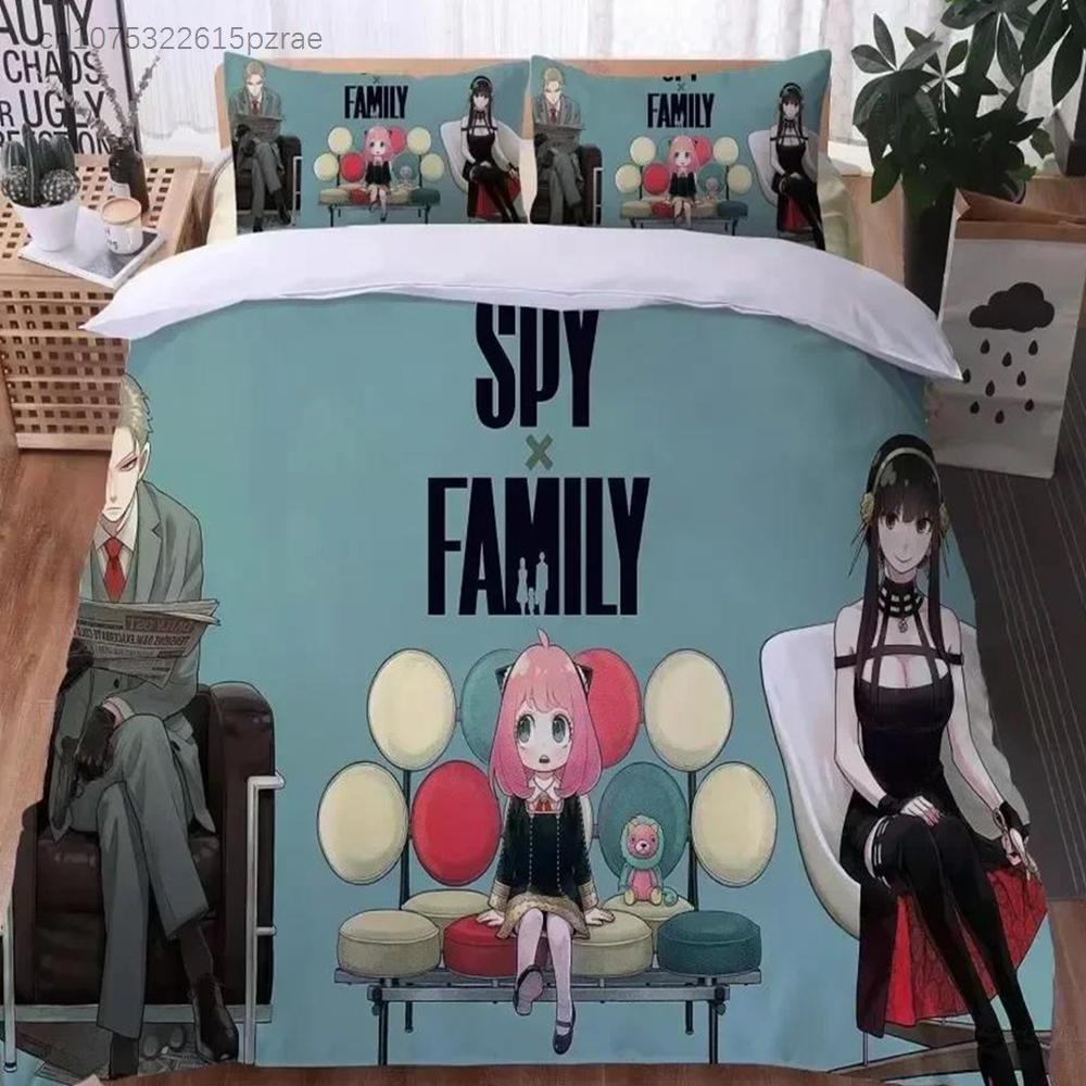 3D Print Anime SPY×FAMILY Anya Forger 3D Duvet Cover Bedding Set Comforter Linen Pillowcases Home Decor Single Double King Queen