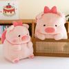 Plush Bowknot Pig Toy Cartoon Animal Stuffed Doll Decoration Kids Cute Gift
