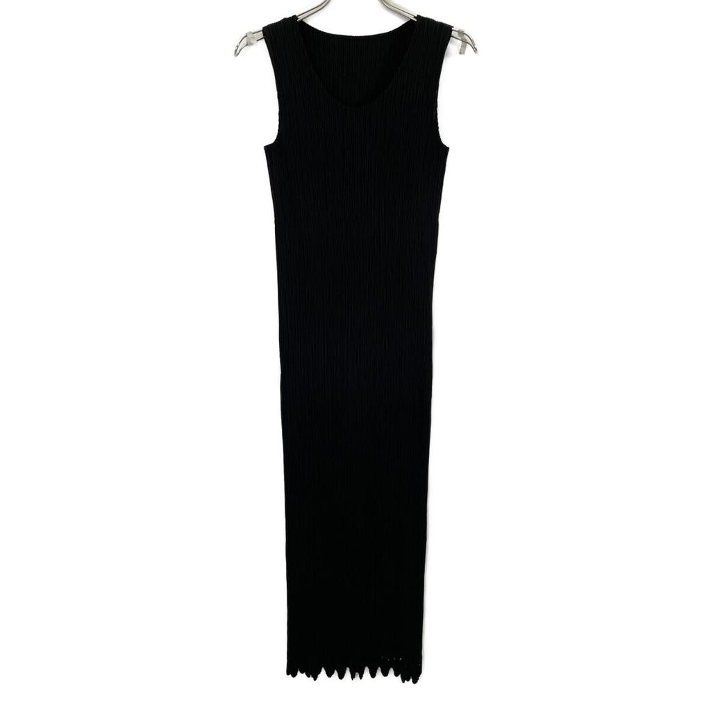 ISSEY MIYAKE IM04FH607 Black Pleated Dress Dress 3 blackUsed