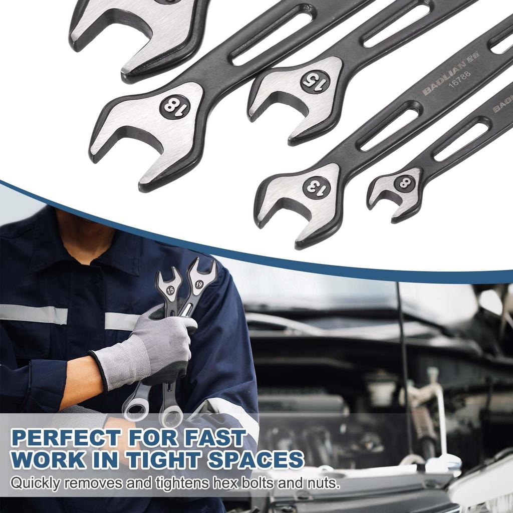 uxcell Ratchet 10mm Electroplated Double Box Open End Ratchet 72 Industrial Spanner Repair Tool Wrench, Metric, 12-Point, CR-V Wrench, Teeth, 5°