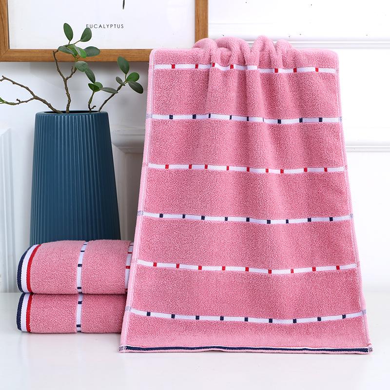 All-Cotton Three-Section Adult Face Towel - Thick Student Washcloth with Optional Logo