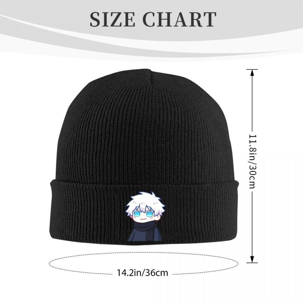 Gojo Manga Kawaii Japanese Anime Warm Knitted Cap Hip Hop Bonnet Hat Autumn Winter Outdoor Beanies Hats for Men Women Adult