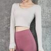 Women's Long Sleeve Yoga Top - Fashionable, Round Neck, Autumn Sportswear