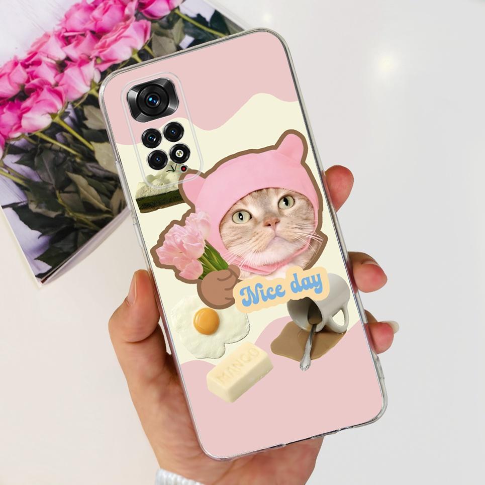 Transparent Soft TPU Coque For Xiaomi Redmi Note 11 Pro 4G 5G Note 11 11s Case Women Girly Fashion Flower Butterfly Funda Shell