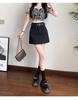 2024 Gray High-Waist Slimming A-Line Pencil Midi Skirt for Women