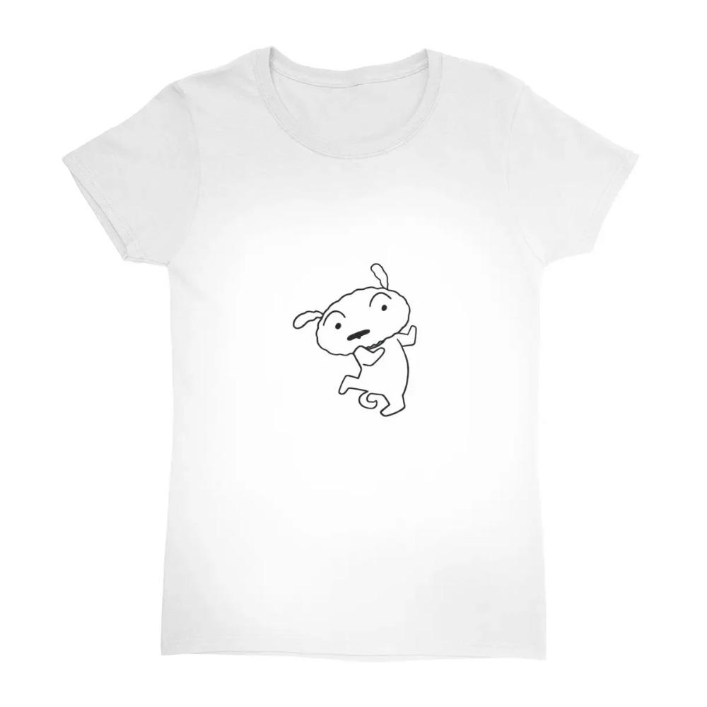 Vintage T Shirt Crayon Shin-chans Casual T Shirts Shiro Hip Hop Tshirt for Woman Hot Sale Summer Awesome Design Tops