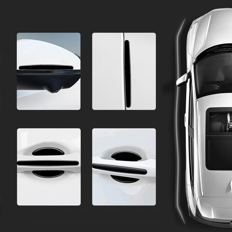 8pcs Car Door Bowl Protection Stickers Car Door Protective Stickers Car Door Handle Anti Scratch Strip Auto Exterior Accessories
