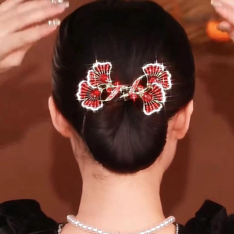 Ins Style Elegant Lazy Hair Curler Fshion Flower Fashion Flower Roller Hair Curler Lazy Hairpin Butterfly Hair Clips For Girls