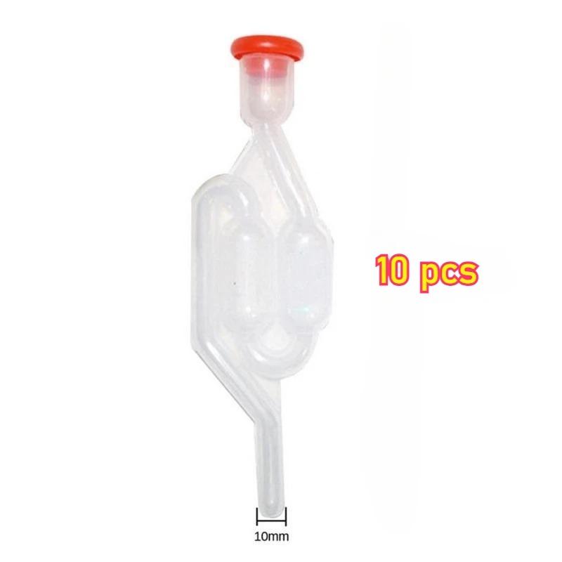 Transparent Airlock S-shaped Airlock, Homemade Bubble Airlock Carboy and Fermenter Sealing Valve with Food Grade Gasket