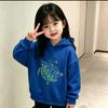 Latest Trendy Children's Hooded Sweatshirt with Niche High-quality Cartoon Prints. Fall and Winter Hooded Sports Shirt.
