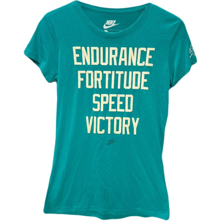 

Nike Knitted Crew Neck Simple Pullover Short Sleeve T-Shirt Women Tops 634756-383 M