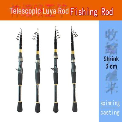 Adjustable Telescopic Fishing Rod - Portable Short Section with Retractable Handle
