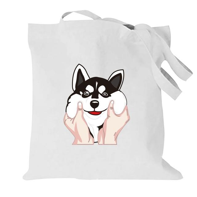 Женская сумка на плечо с забавным рисунком друзей сумки для покупок из хлопчатобумажной ткани продуктовые многоразовые сумки сумка для книг для девочек 2426cm 597₽