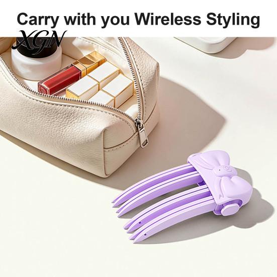 Heated Hair Comb Electric Volume Clip, 2 Heat Settings Volumizing Styling Accessory Rechargeable Root Lift Bangs for Fine Flat