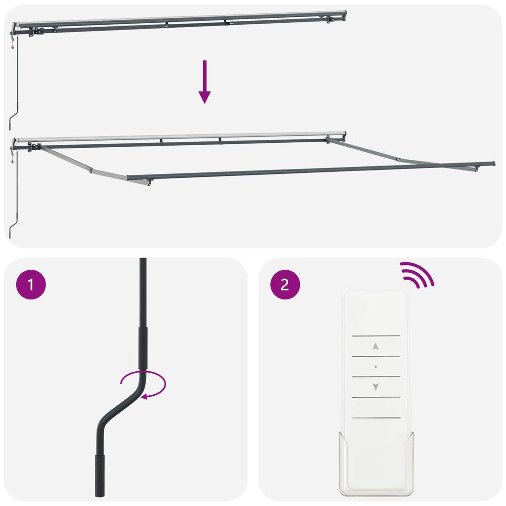 Retractable Awning Red and White 450 X 350 Cm