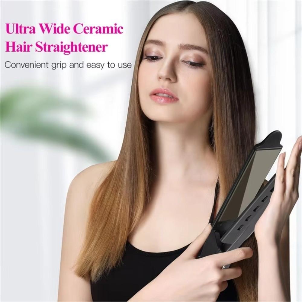 Temperature Adjustable Hair Straightener Wide Plate Professional Straightener Flat Iron  Home Use