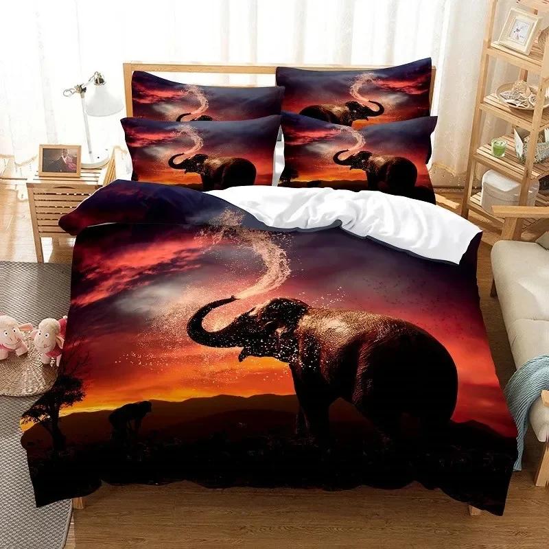 3d Black Leopard Animal Wolf Cat Dog Digital Comfortable Duvet Cover Pillowcase Bedding Set Bedroom Decoration Home Textile